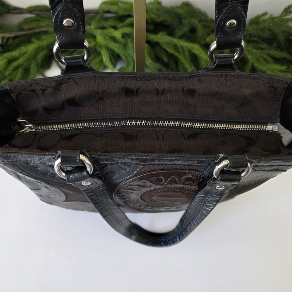 Coach Circle Patchwork Y2K East-West Tote Mixed Leathers - Picture 9 of 16